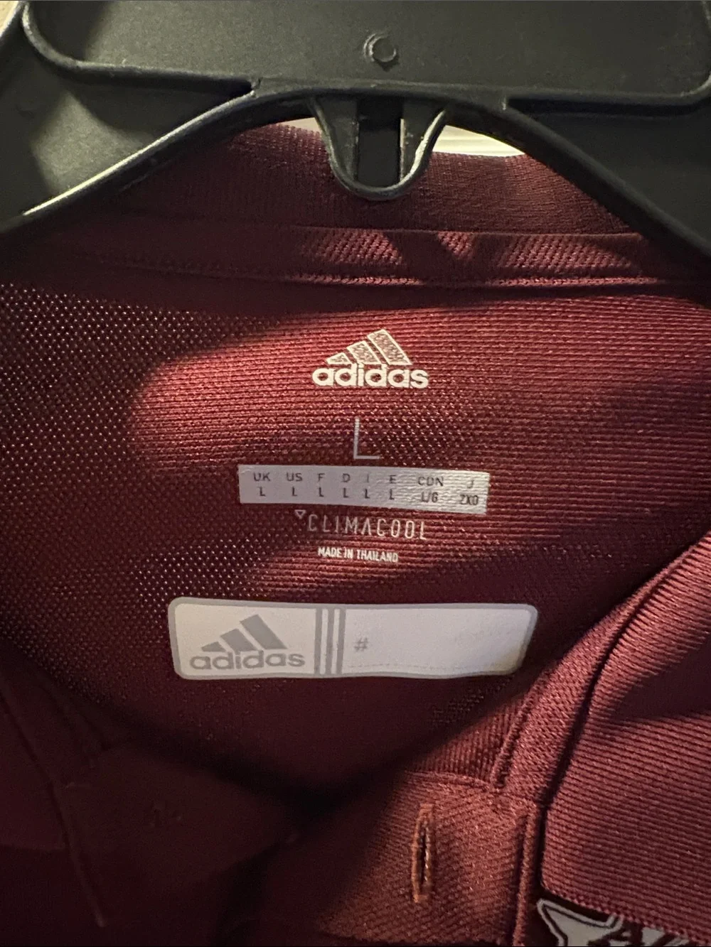 adidas Men’s Maroon Polo with Texas A&M Logo